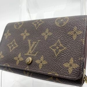 LOUIS VUITTON Monogram Portomone Zip Wallet Bifold Brown Authentic